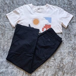 Wide Leg Cargo Pant Black